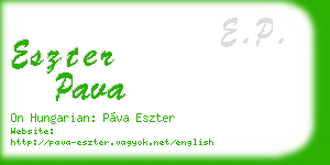 eszter pava business card